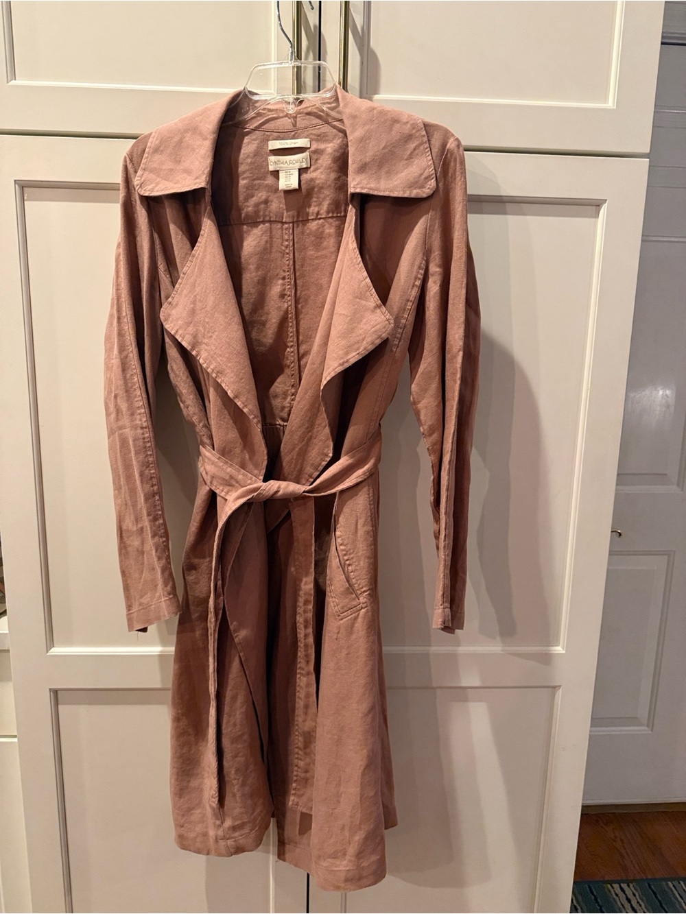 Cynthia Rowley Mauve Pink Linen Duster